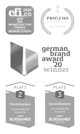 Kommunalkredit Awards (cfi 2020, Proximo 2020, German Brand Award 2020, Börsianer)